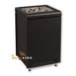 Sentiotec Saunaofen Concept R black von 9 - 15 kW 