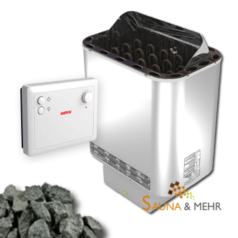Technik-Set | Finnischer Saunaofen 6 kW + Steuerung Finncontrol - incl. Saunasteine 