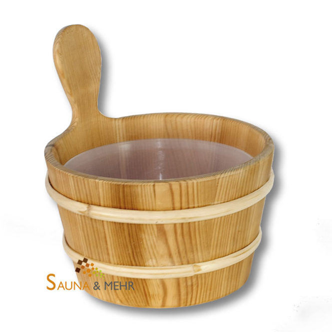 Sauna Aufguss Kübel 4 Ltr. "Komfort" Thermoholz 