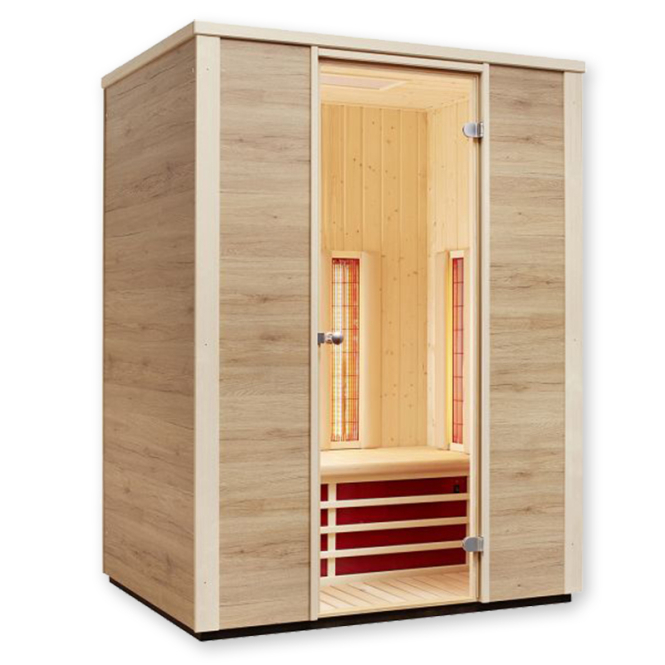 Fusion Infrarotkabine Zermatt 150 mit VITALcorner Eiche-Dekor/Fichte 