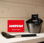 HARVIA Sauna Aufgußkübel Black Steel mit Kelle Black Steel 