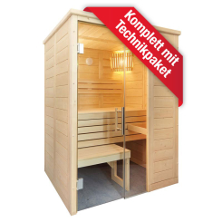 Domo by Sentiotec - Alaska Mini Massivholzsauna 160 x 110 x 204 cm 