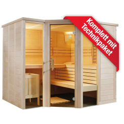 Domo by Sentiotec - Arktis Infra+ Massivholzsauna 234 x 206 x 202 cm 