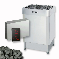 Technik-Set | Harvia Saunaofen Senator Edelstahl + Harvia Steuerung Xenio CX170 + Saunasteine 