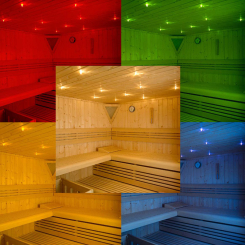 Farblicht Sternenhimmel mit 60 Lichtpunkten und Fernbedienung 