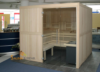 VILIV Komfort Plus - Weißtanne massiv 230 x 209 cm - Ausstellungssauna 