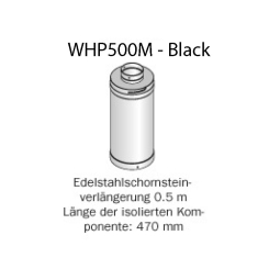 HARVIA Verlängerung für Edelstahlschornstein - 500 mm Fb. Schwarz 