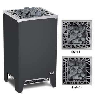 EOS Saunaofen Cubo 2 Standofen Anthrazit Perleffekt 