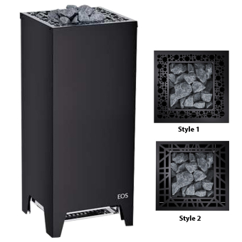 EOS Saunaofen Cubo 2+ Standofen Black matt Schwarz 