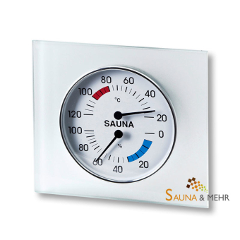 Klimamesser - Thermo- / Hygrometer im Glasrahmen 