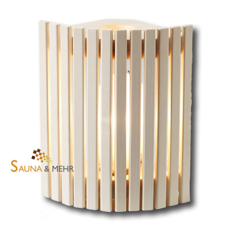 Holzblendschirm für Saunaleuchte zur Eckmontage ESPE 